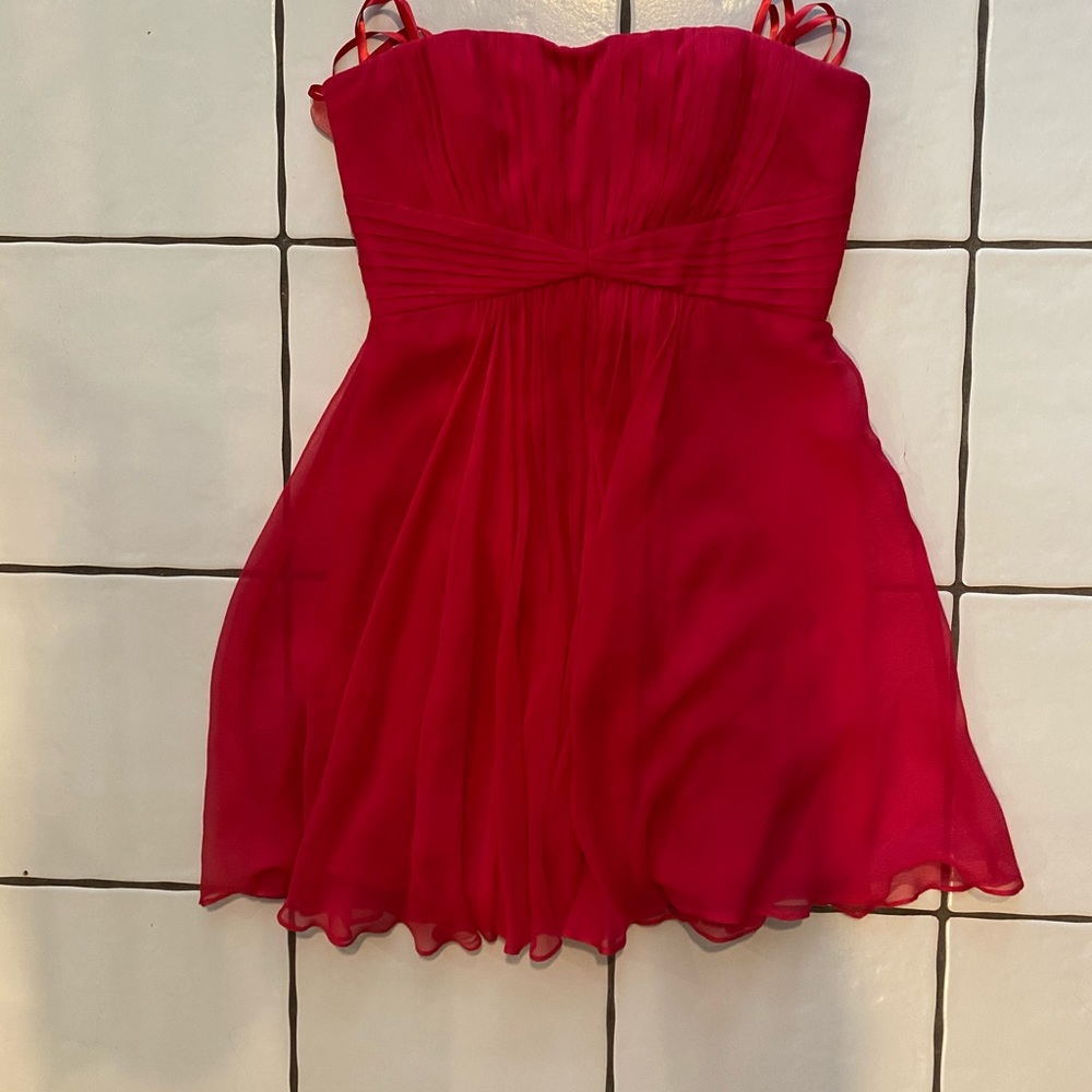 BCBG Red Strapless Dress